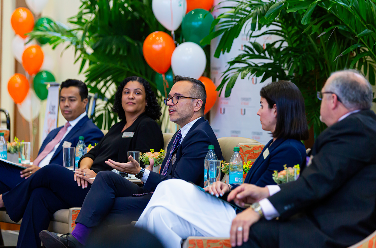 Group of Leaders sitting on a panel